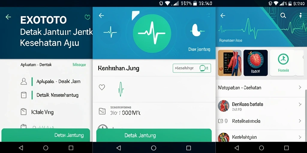 Antarmuka pengguna EXOTOTO menunjukkan detak jantung secara real-time.