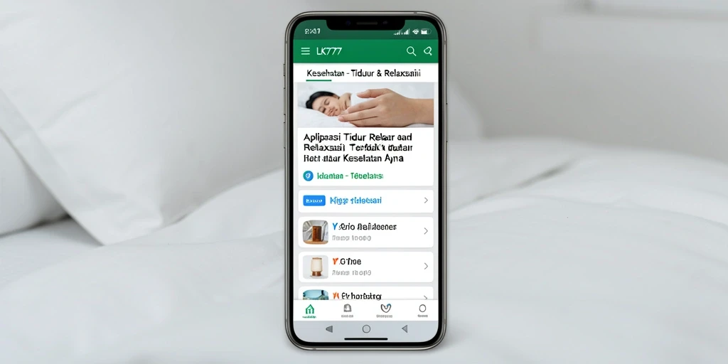 Antarmuka pengguna LK777 yang tenang dan nyaman untuk tidur.