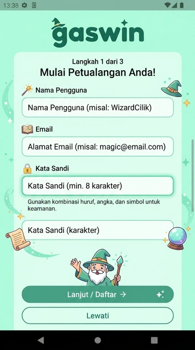 Panduan Registrasi Akun Gaswin untuk Pengguna Android